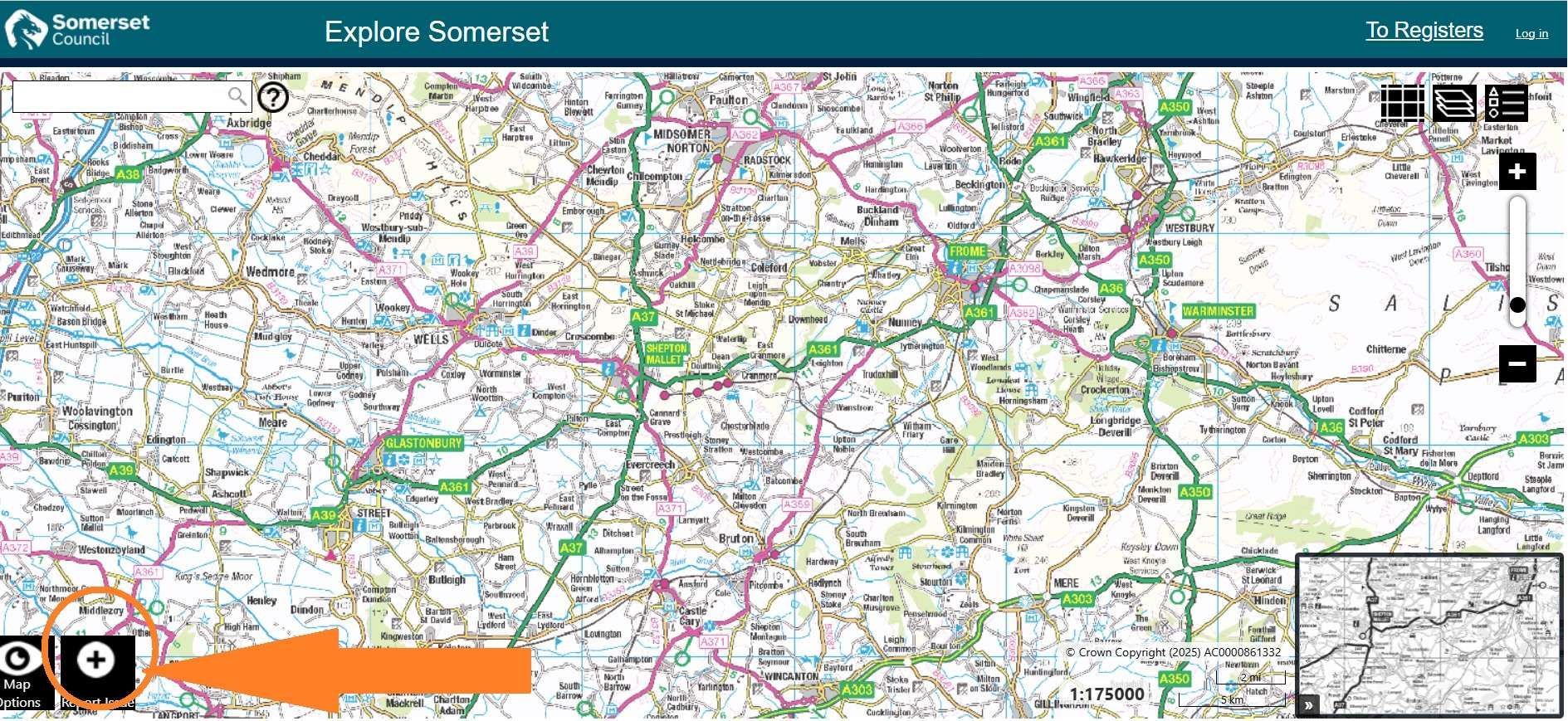 How to report an incident on Somerset ROAM map
