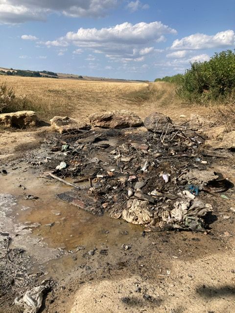 Fly tipping in Faulkland Somerset