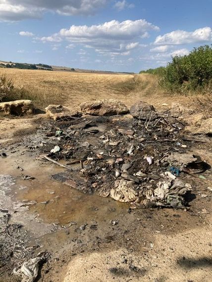 Fly tipping in Faulkland Somerset