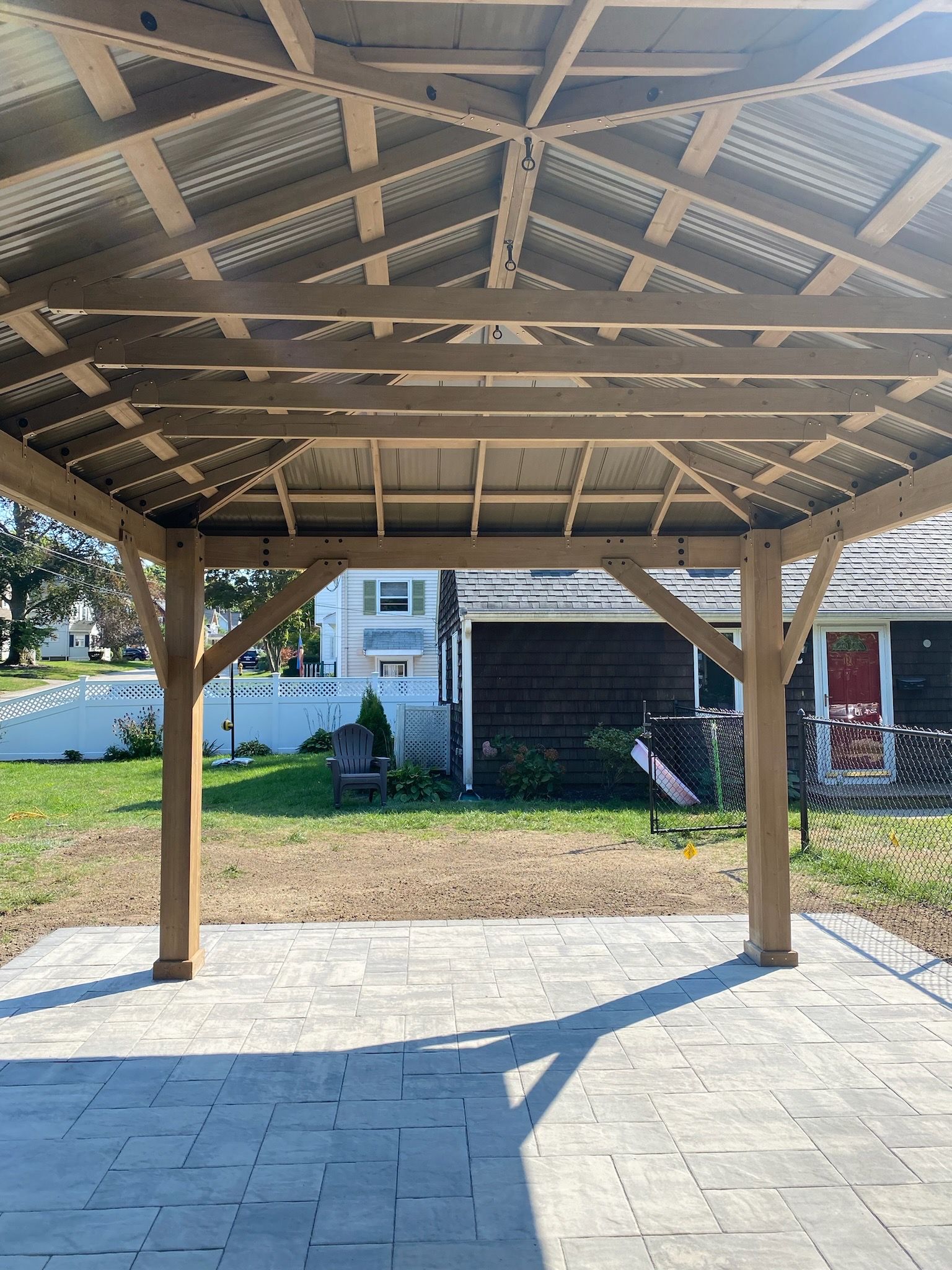 Exterior patio built by licensed Contractor in Newton, massachusetts