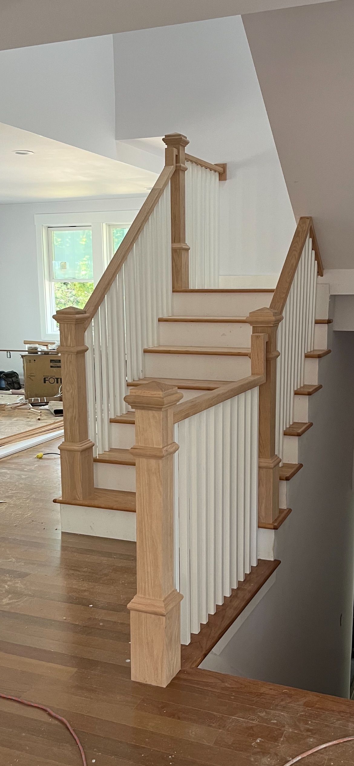 custom stairway banister in westborough Massachusetts contractor 