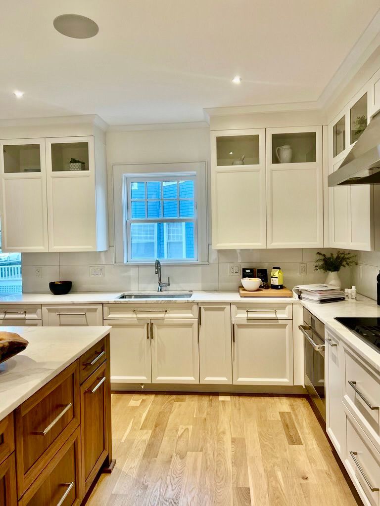 Kitchen Renovation with custom cabinetry in grafton Massachusetts by Licensed carpenter general contractor 