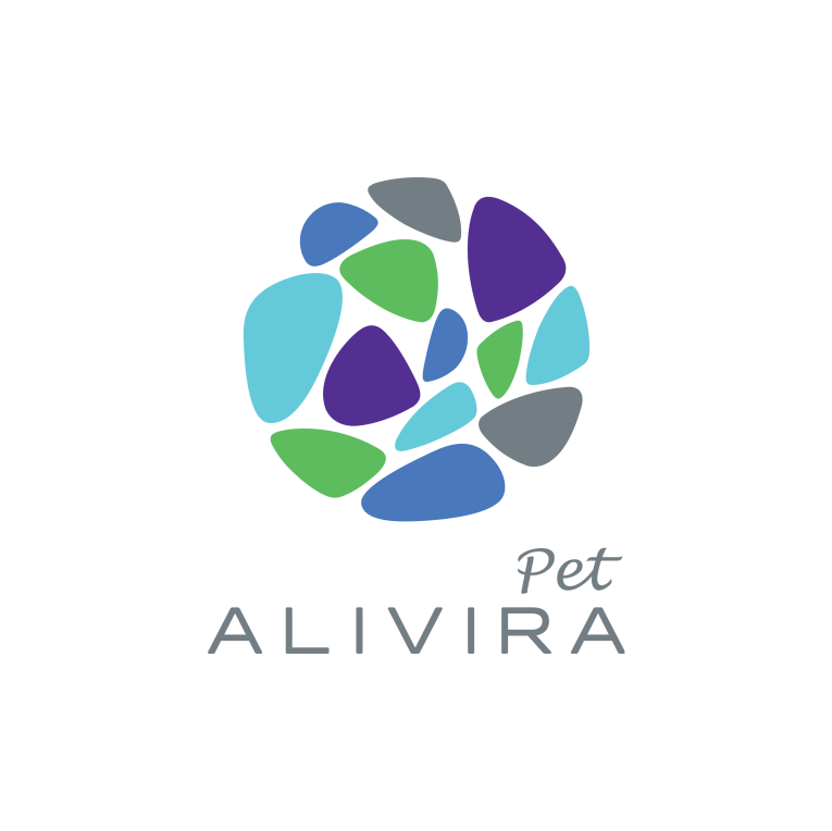 Um logotipo para uma loja de animais chamada alivira