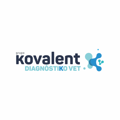 Um logotipo para uma empresa chamada kovalent diagnostico vet
