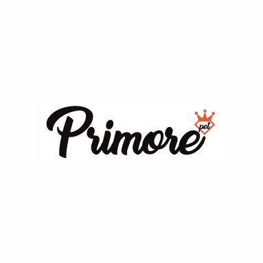 O logotipo da primore pet com uma coroa nele.