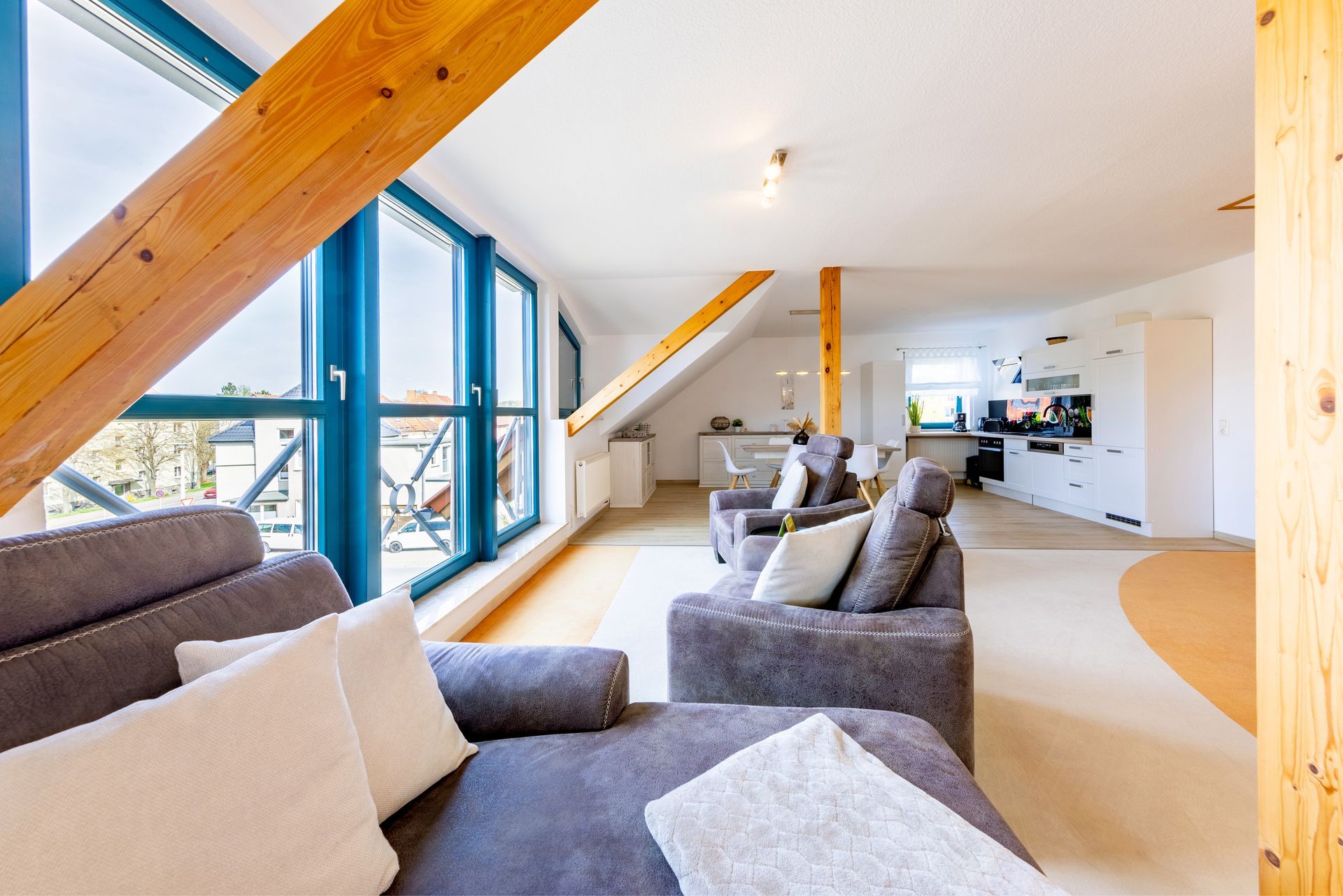 Ferienwohnung Hainleiteblick - Wohnlandschaft