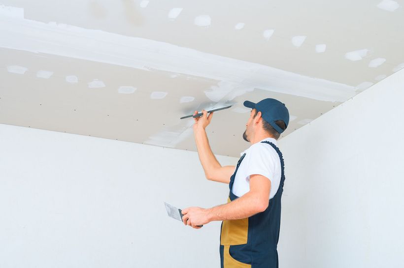 Putting Plaster on Ceiling