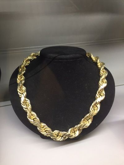 A gold necklace bought by our gold buyer in Baldwin Park, CA