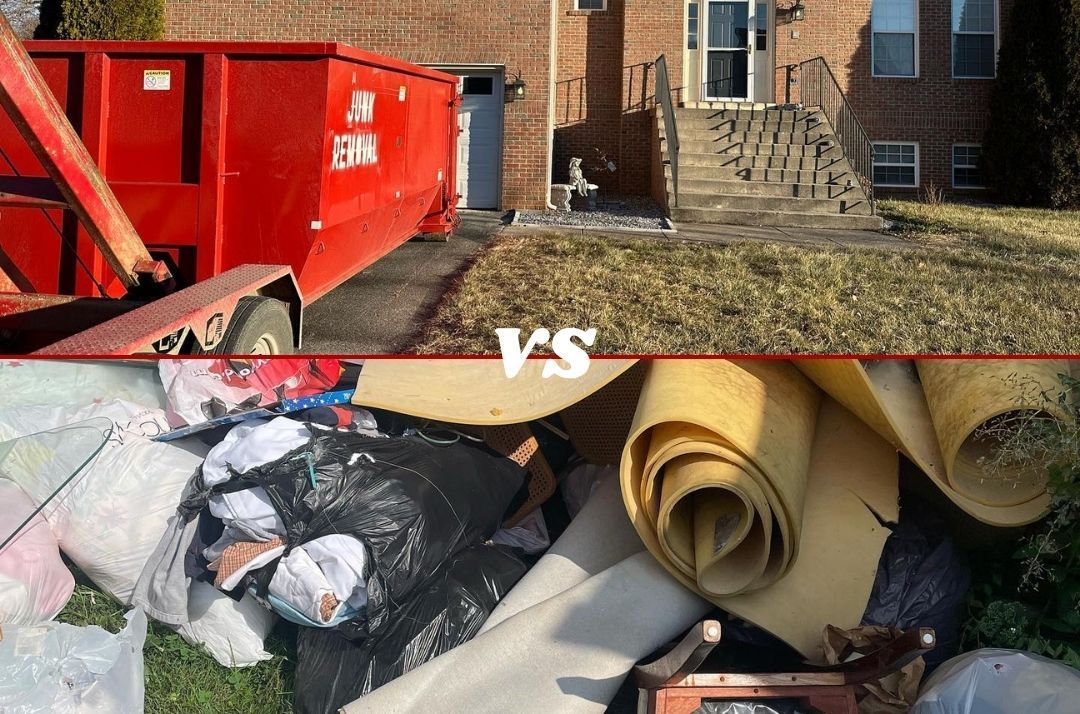 dumpster rental vs junk removal