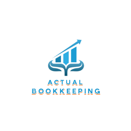 A logo for a company called actual bookkeeping.