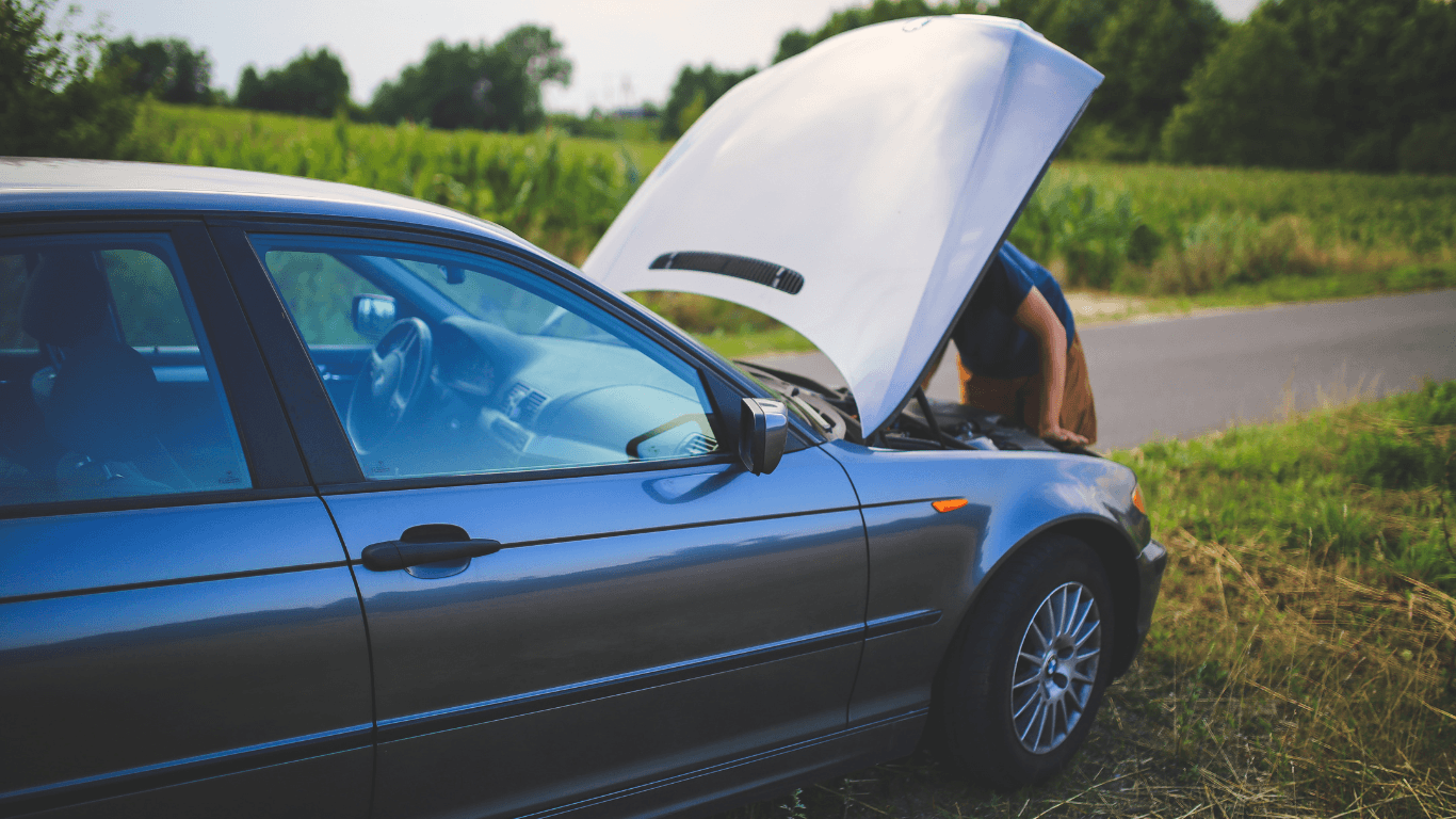 vehicle broke down on the side of the road