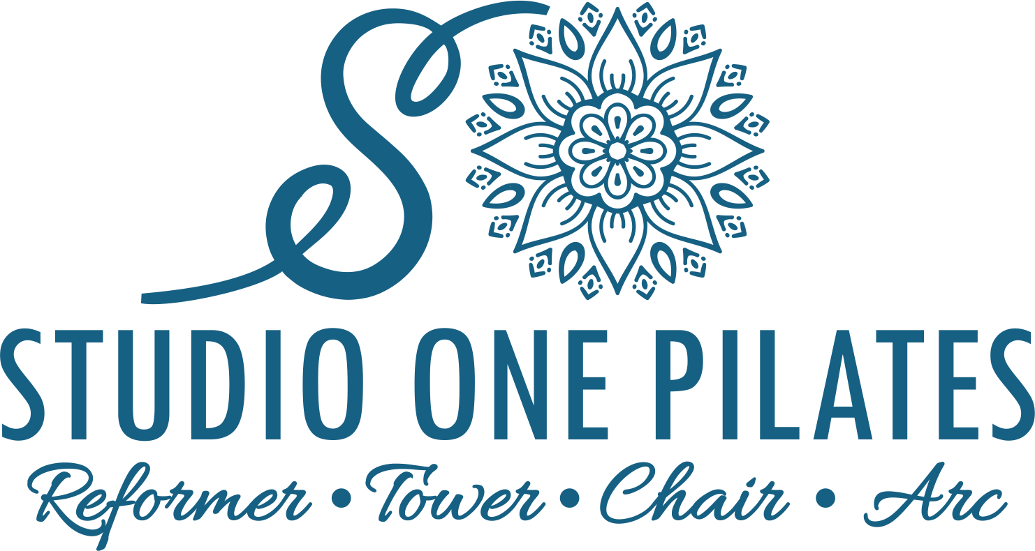 The logo for studio one pilates reformer tower chair arc