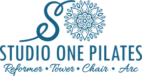 The logo for studio one pilates reformer tower chair arc