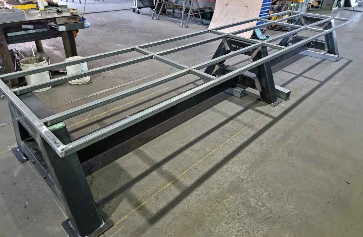 Long Metal Frame Bench - Metal Fabricators in Lismore, NSW