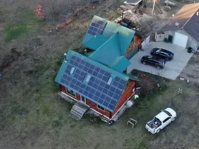 Top View Of House With Solar Panel — Davison, MI — North Coast Solar