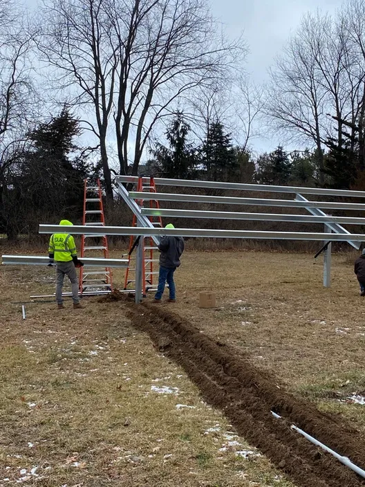 Installation Of A Ground Mount Solar Panel — Davison, MI — North Coast Solar