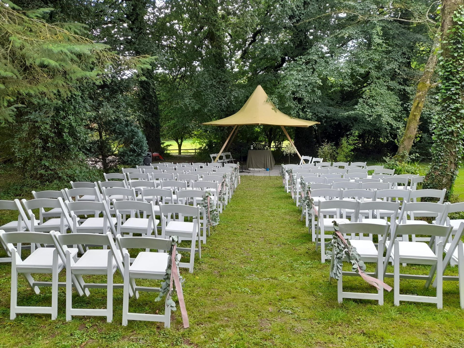 Ring Fort Camus Farm Field Kitchen Clonakilty outdoor wedding ceremony in West Cork