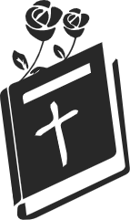 bible with rose