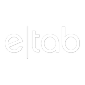 The word eltab is written in white on a white background.