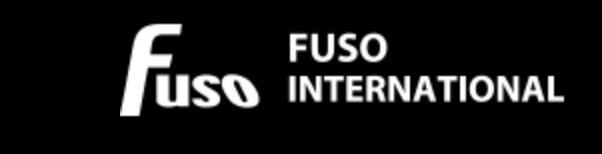 A black and white logo for fuso international