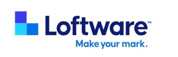 A logo for loftware that says make your mark