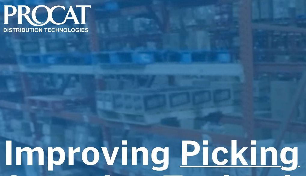 A blue background with the words improving picking on it