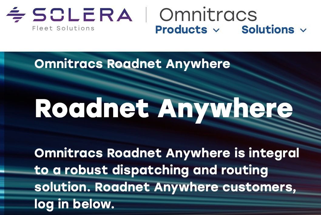 An advertisement for a product called roadnet anywhere