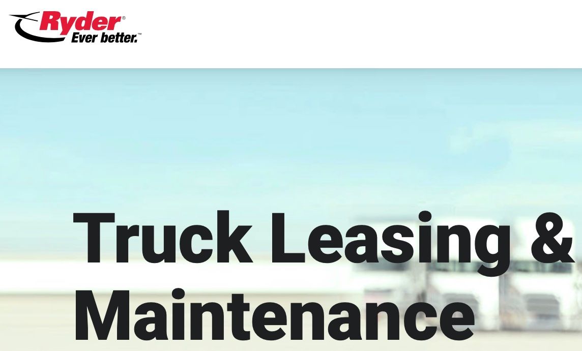 A flyer for truck leasing and maintenance by ryder
