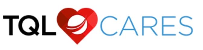 A logo for a company called tql cares
