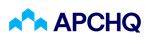 Le logo d'apchq est bleu et noir avec des flèches pointant vers le haut.