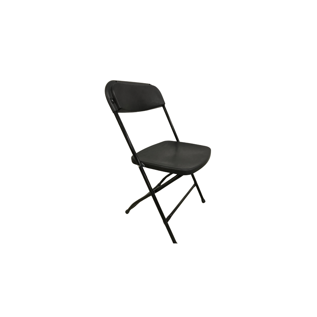 Black folding chair