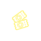 Two yellow tickets with star design.