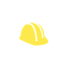 Yellow hard hat icon.