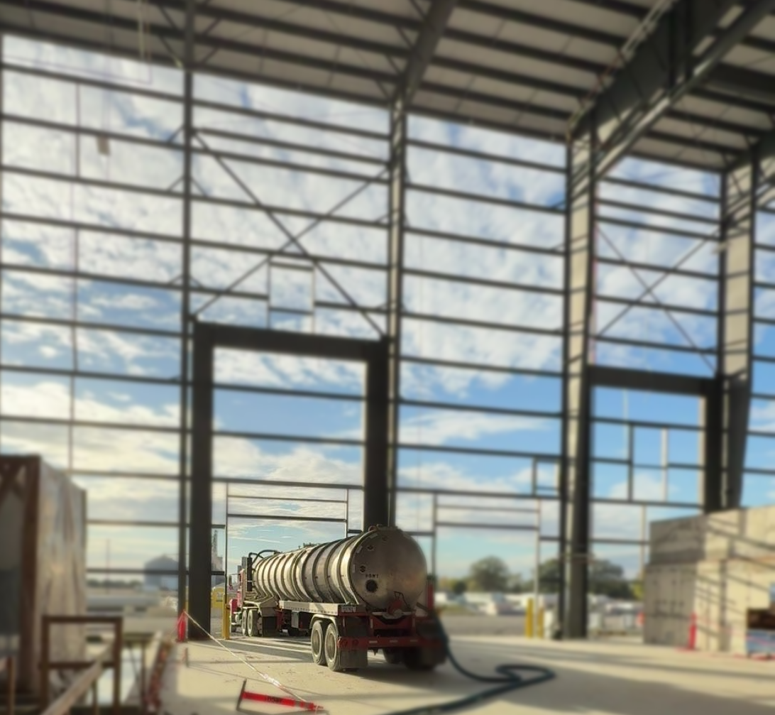 Anytime Outhouse's tanker at large scale pumping and hauling project in central Indiana.