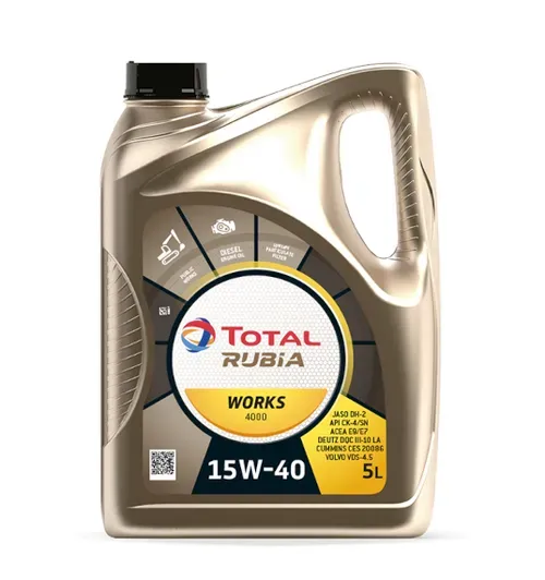 Total Rubia Works 15w-40 Oil Bottle — North Queensland Independant Fuel Services in Slade Point, QLD