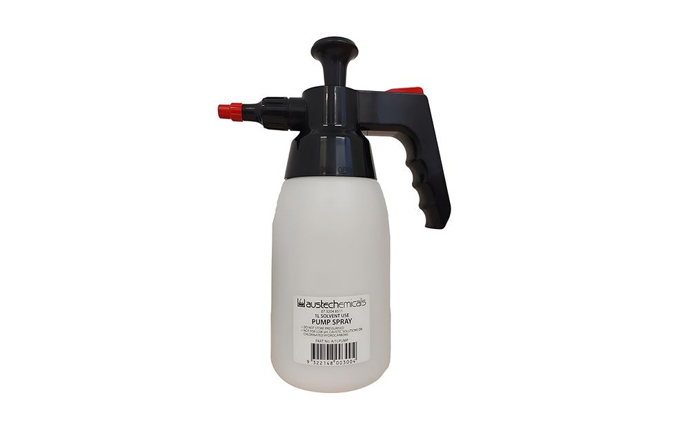 A White Pump Spray Bottle With a Black Handle — North Queensland Independant Fuel Services in Slade Point, QLD
