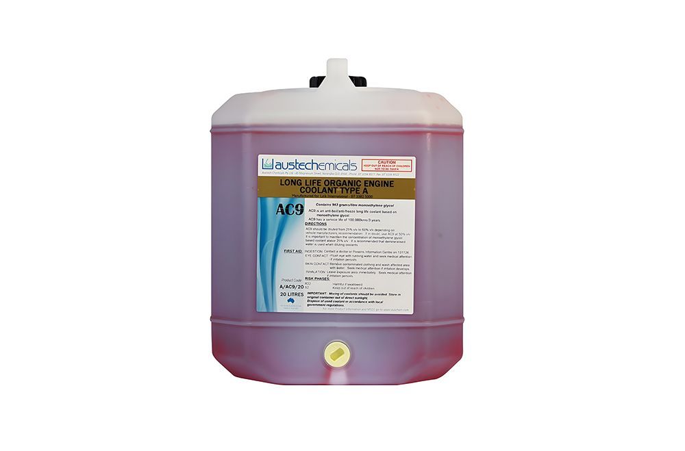 A Bottle of Long Life Organic Engine Coolant — North Queensland Independant Fuel Services in Slade Point, QLD