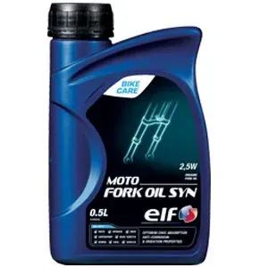 Blue Bottle of Elf Moto Fork Oil Syn — North Queensland Independant Fuel Services in Slade Point, QLD