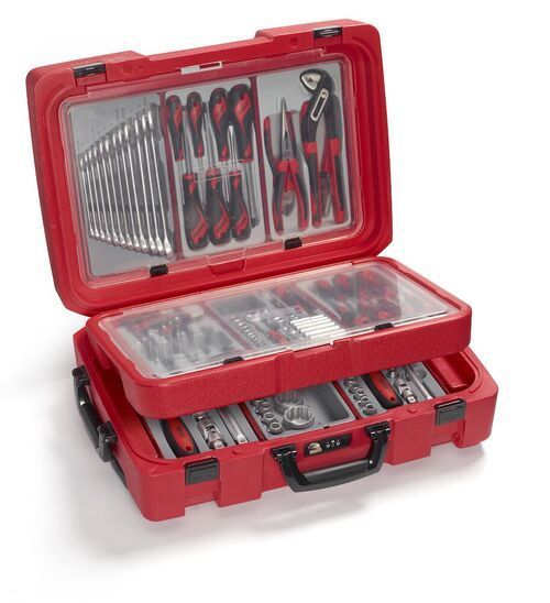 Red Tool Case, Open, Revealing Organized Tools — North Queensland Independant Fuel Services in Slade Point, QLD