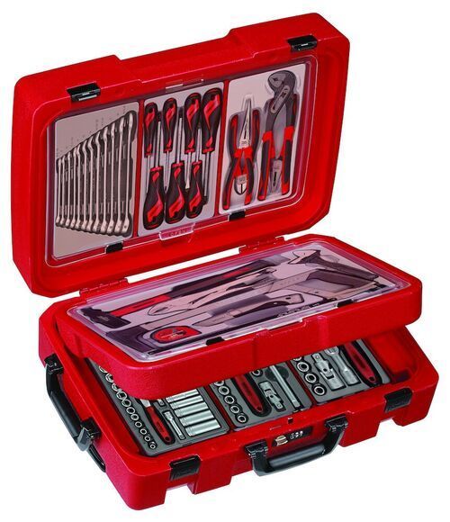 Open Red Toolbox With Various Hand Tools — North Queensland Independant Fuel Services in Slade Point, QLD