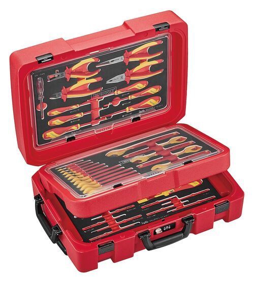 Red Tool Case Open, Showing Multiple Compartments — North Queensland Independant Fuel Services in Slade Point, QLD