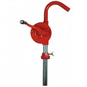 Red Rotary Hand Pump, Metal Construction — North Queensland Independant Fuel Services in Slade Point, QLD