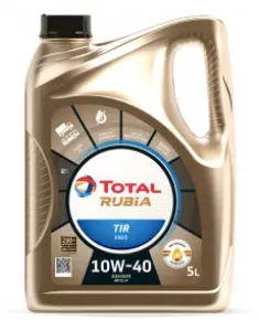 Tan Container of Total Rubia Tir 10w-40 5l Motor Oil — North Queensland Independant Fuel Services in Slade Point, QLD