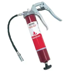 Red and Silver Grease Gun With Black Hose — North Queensland Independant Fuel Services in Slade Point, QLD