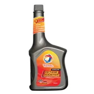 Total Octane Booster Bottle, Gray, Red, and Orange Label — North Queensland Independant Fuel Services in Slade Point, QLD