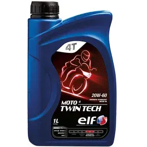 Blue Bottle of Elf Moto 4 Twin Tech 20w-60 Motorcycle Oil — North Queensland Independant Fuel Services in Slade Point, QLD