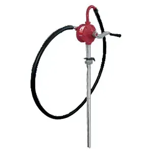 Red Hand-operated Rotary Drum Pump — North Queensland Independant Fuel Services in Slade Point, QLD