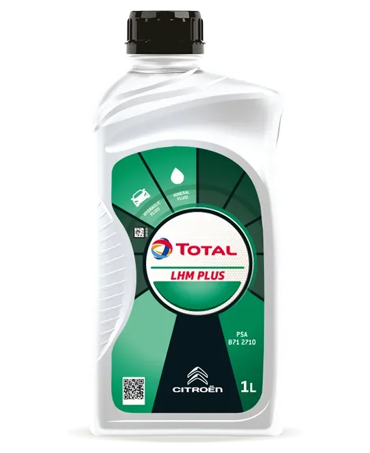 Total Lhm Plus Hydraulic Fluid Bottle, Green and White Label — North Queensland Independant Fuel Services in Slade Point, QLD