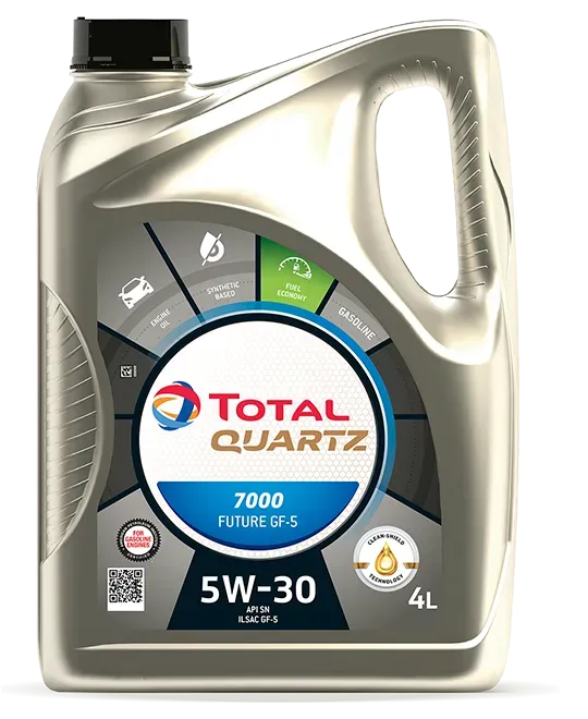 Silver Oil Container of Total Quartz 7000 Future Gf-5, 5w-30 — North Queensland Independant Fuel Services in Slade Point, QLD