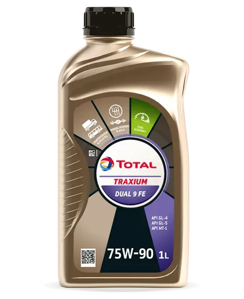 Total Traxium Dual 9 Fe 75w-90 1l Oil Bottle — North Queensland Independant Fuel Services in Slade Point, QLD